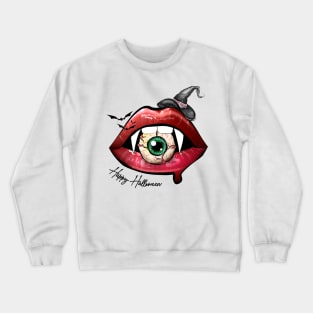 Vampire Lips eyeball Crewneck Sweatshirt